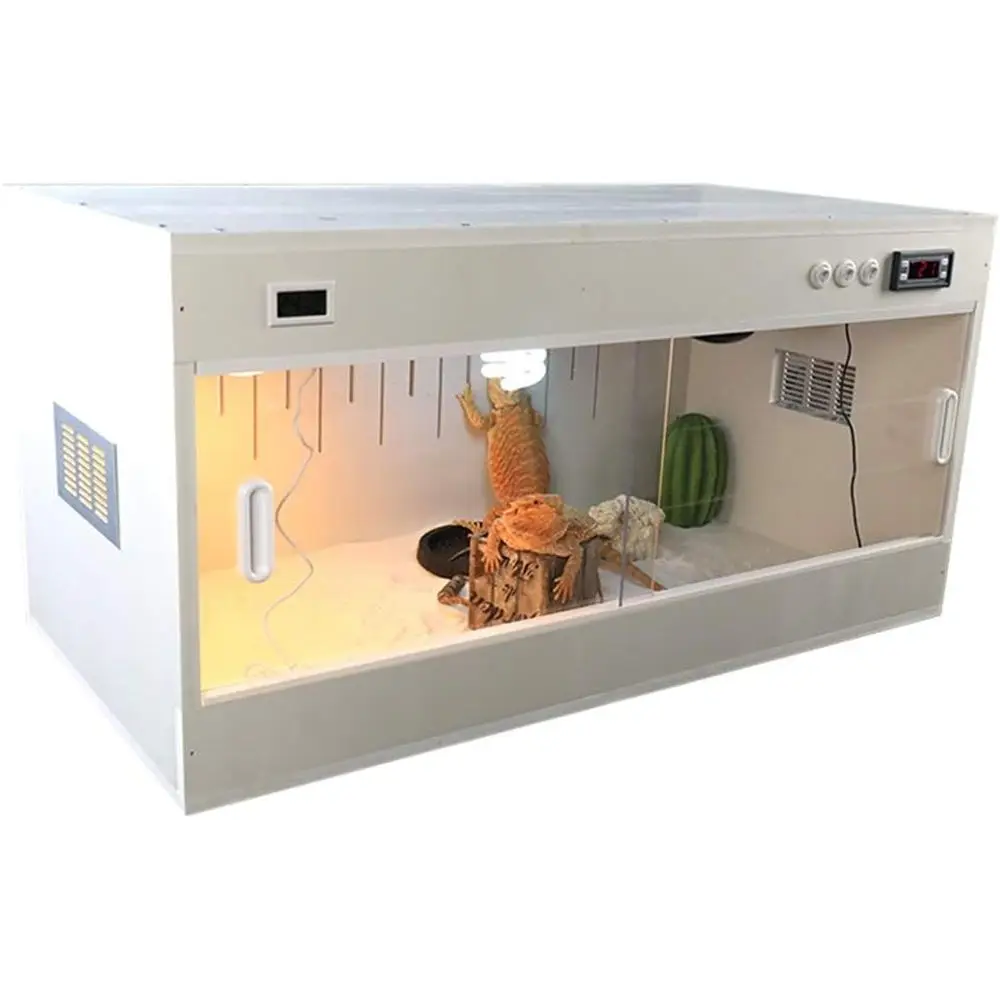 

PVC Vivarium Habitat for Reptiles, Lizards, Snakes & Turtles - Brown 40x30x30cm Pet Enclosure