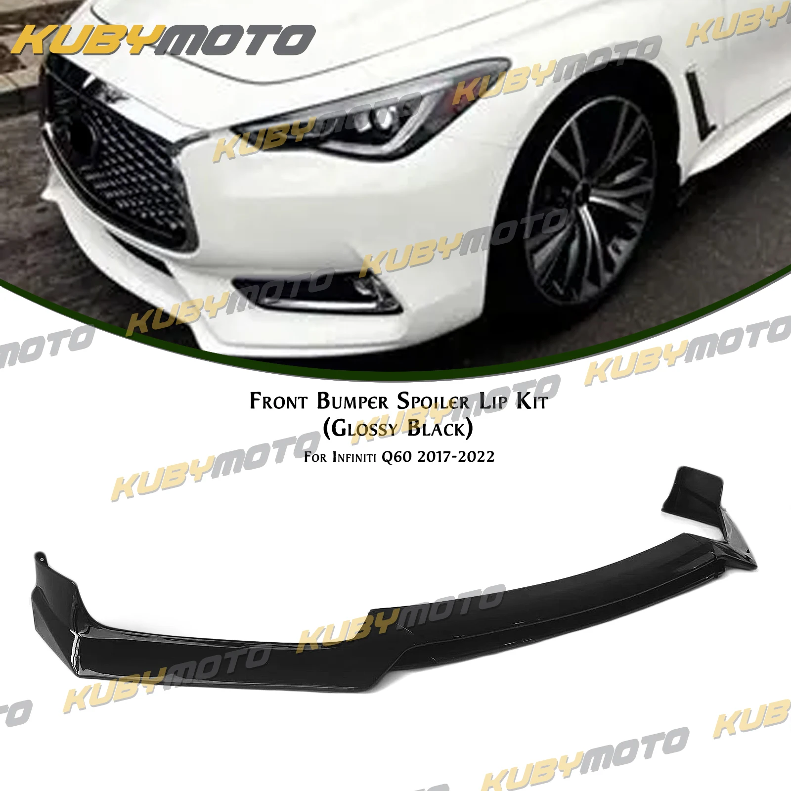 

Car Front Spoiler Lip Lower Splitter Blade For Infiniti Q60 2017-2022