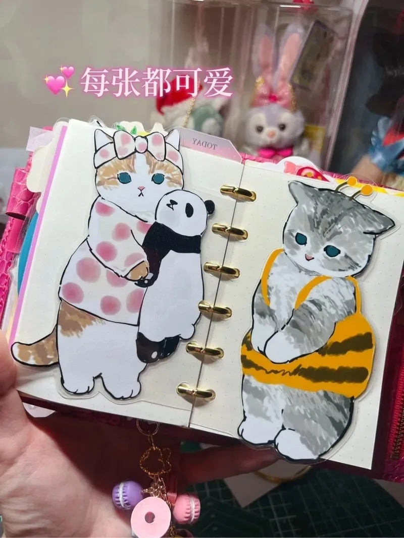 A5/A6/A7/A8 Lovely Cat Double Sides Pattern Loose Leaf Notebook Dividers Cute Index Seperator Diary Planner Stationary