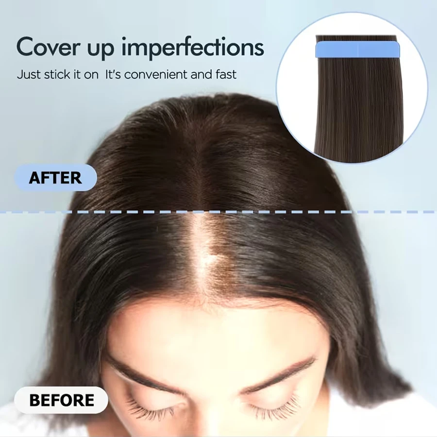 120/240/480pcs Blue Double-Sided Hair Tape Strips, Invisible Waterproof and Sweat-Resistant with No Residue image 2