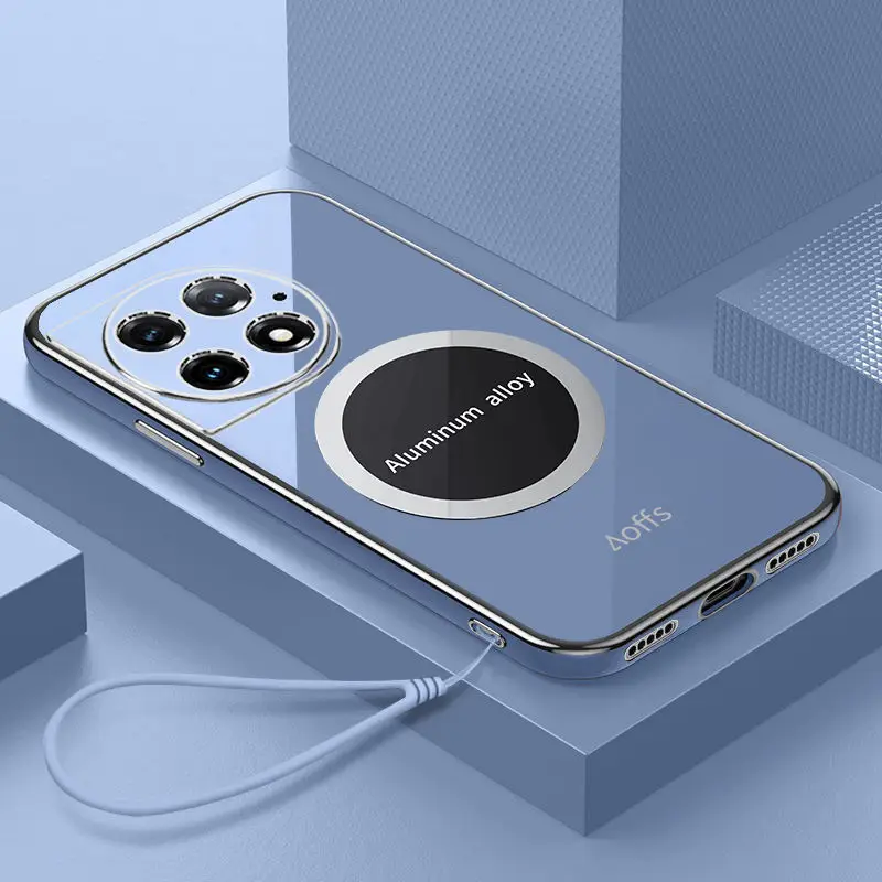 Coque souple avec Magsafe magnétique pour OnePlus, étui de protection arrière, 11, 10, 9 Pro, 10T, 10R, 11R, 9RT, 8T Shell