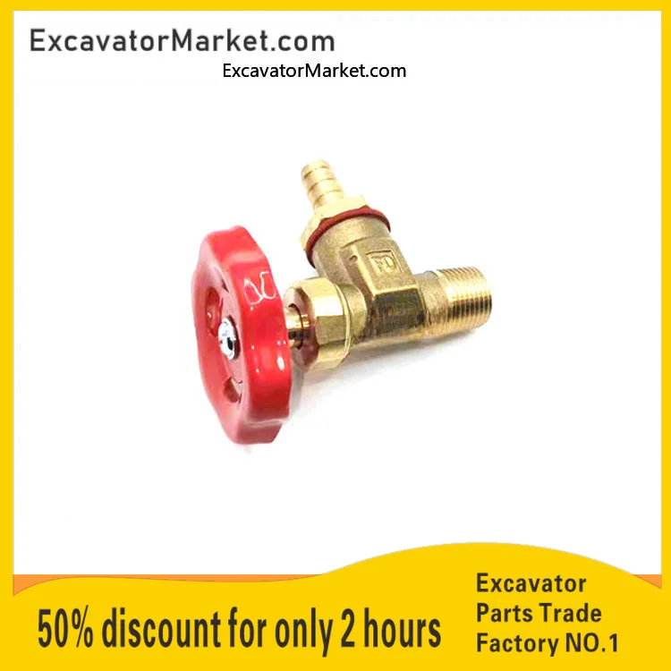 For CATERPILLAR CAT320B 325C 330 336D Oil drain switch Oil drain valve Diesel tank switch valve Master brake Excavator Spare