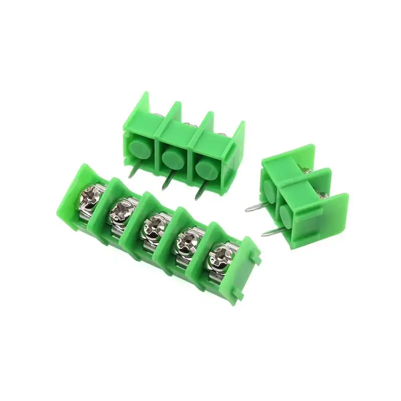 5 Stück grüne Klemmenleiste KF7.62mm, Barrier-Typ, 2P3P, verbindbar, PCB-Abstand 7,62mm – Detail 5