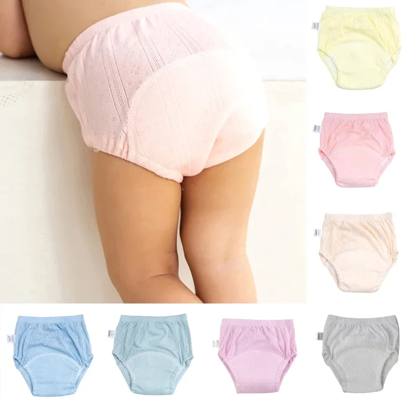 

Тренировочные штаны для новорожденных, хлопковые тонкие летние детские шорты, моющиеся тканевые подгузники для мальчиков и девочек, многоразовые подгузники, трусики для младенцев