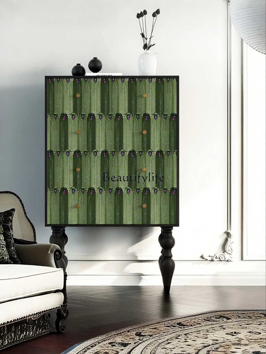 

French Style Solid Wood Decorative Chest of Drawers Living Room Vintage Home Bedroom Storage Cabinet