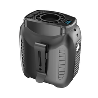 Rechargeable Portable Wearable Clip Waist Fan, with SOS Light, 5-speeds, Hands-Free Hanging Neck Fan, for Jobsite Hiking Fishing