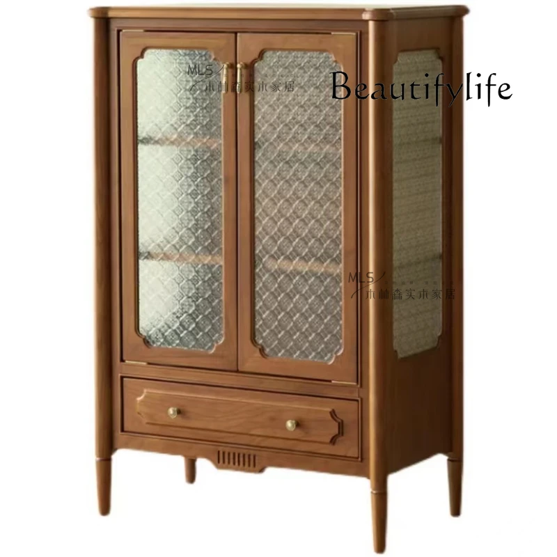 

French Simplicity Sideboard Cabinet Small Apartment Living Room Storage Cabinet Modern Nordic Sofa Storage Display Cabinet