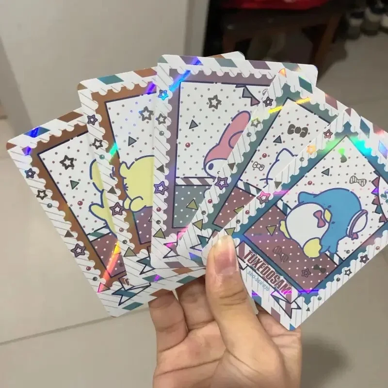 Group testeur Sanurgente Kabao, deuxième ronde de cartes colorées entourées par Xiaomi Melody et Kuromi, cartes à collectionner, cadeau jouet