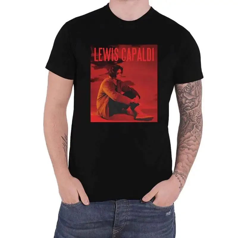 Lewis Capaldi T Shirt Divinely Uninspired Logo New Official Mens Black