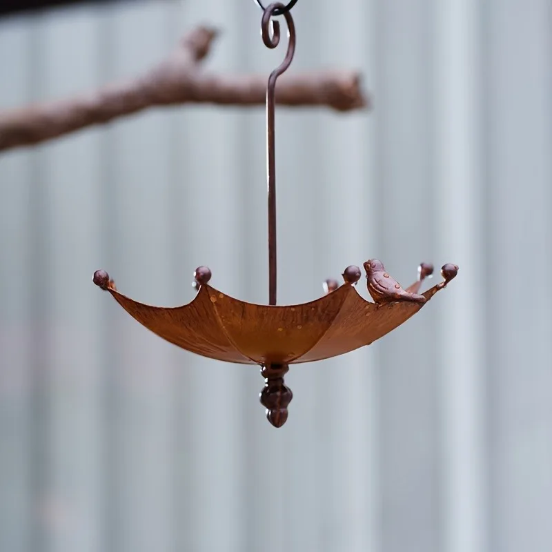 جديد مظلة على شكل معلقة تغذية الطيور حمام الطيور لحديقة ساحة لوازم المزرعة الطائر الطنان المغذية لوازم حمام الطيور حمام الطيور