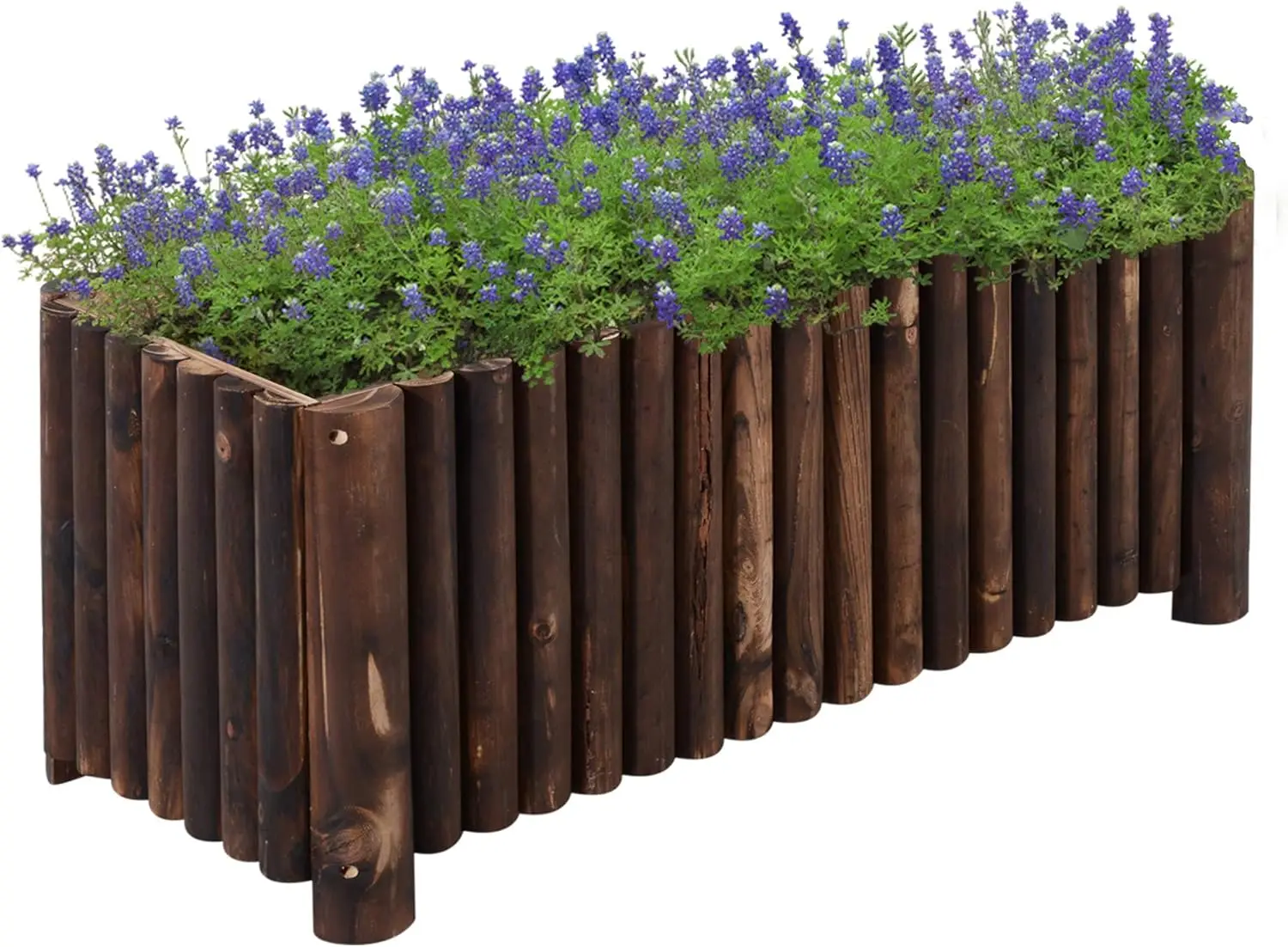 

39" x 16" x 16" Raised Garden Bed, Raised Planter Box, Wooden Planter Raised Bed with Drainage Gaps & Lightweight Build, Natural