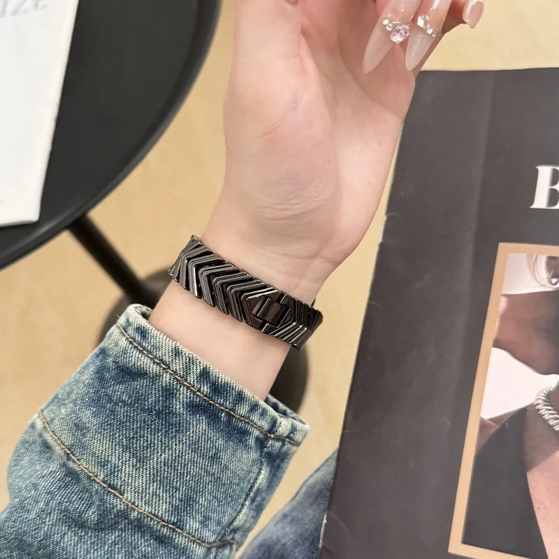 Correia de metal para relógio Redmi 4, aço inoxidável, pulseira Correa, pulseira esportiva para Xiaomi Band 8 Pro, substituição de pulso Smartwatch