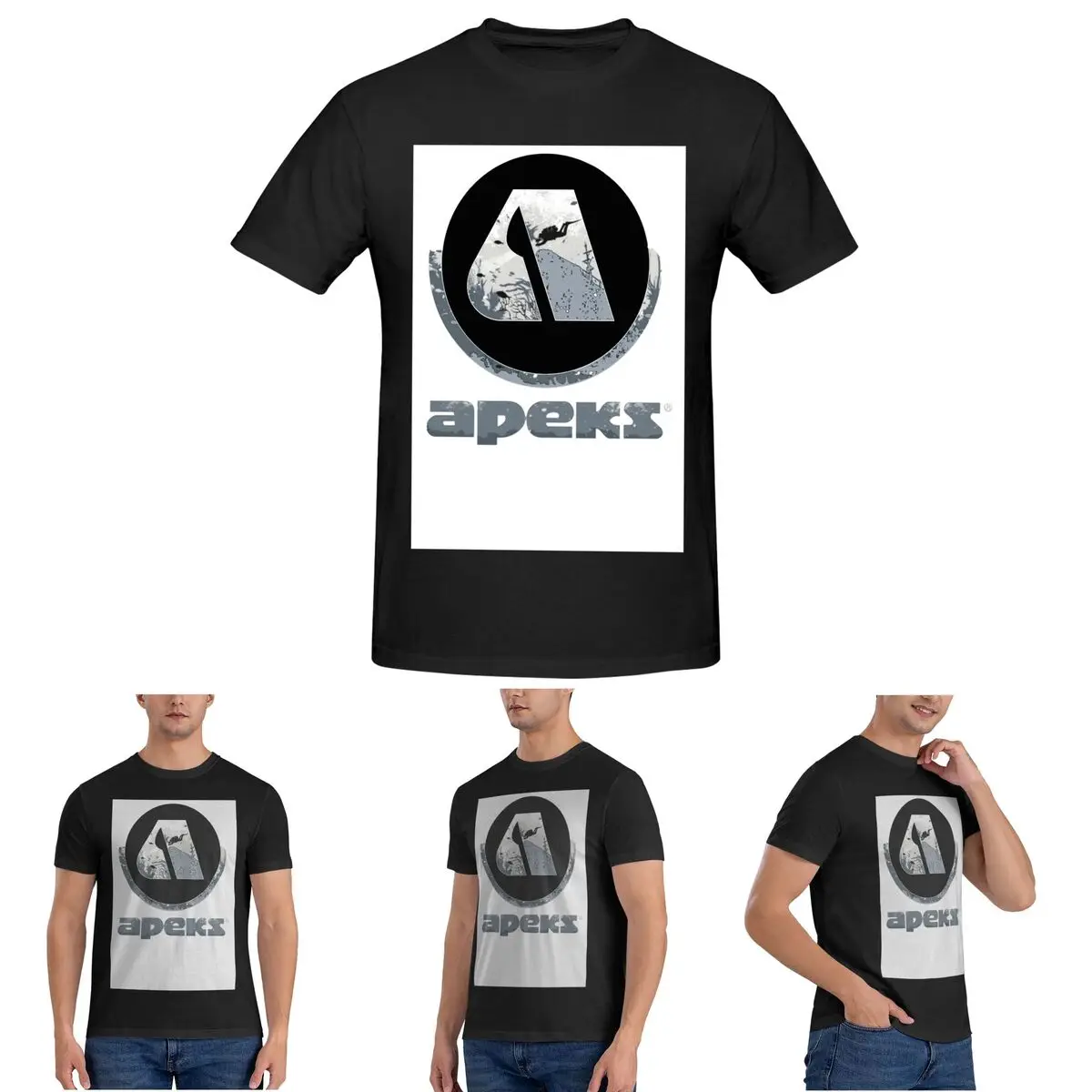 

A For Apeks Essential T-Shirt for Men Cotton Oversized T Shirts Men's Tees Short O-Neck Summer Clothes Tops S-6XL