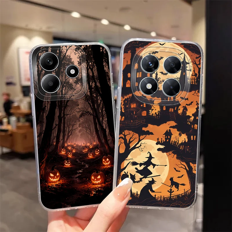 Soft Phone Cover Case for Xiaomi Redmi Note 11S 10S 14C 9 9S A4 12 13C 12S 11 14 Pro Plus 13 Monster Halloween Ghosts