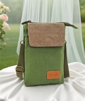 Mini Fabric Crossbody Bag, Color Contrast Cell Phone Bag, Vintage Shoulder Purse For Women Small Crossbody Bag New All-match