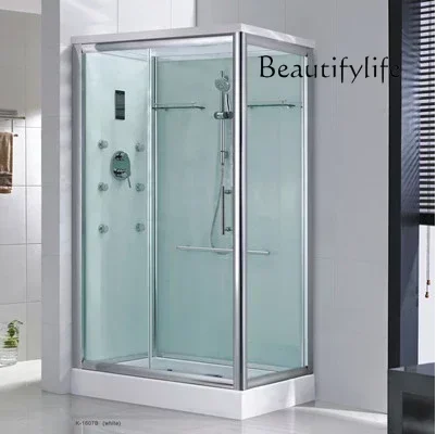 

LJYBagno con ventilatore ad arco per doccia integrale, bagno in vetro con separazione asciutta e bagnata
