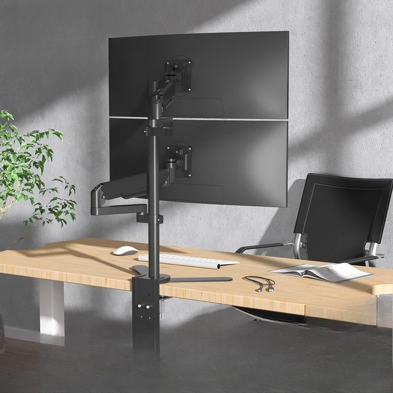 

34/43/49 inch dual screen monitor holder cantilever lift rotating arms hairtail screen curved shelf