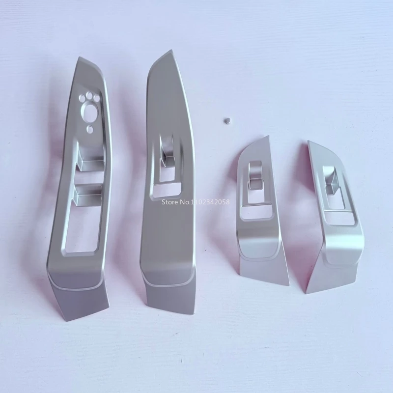 LHD لسيارة جيب جراند شيروكي 2024 2025 نافذة الكربون ارتفاع الزجاج رفع التبديل لوحة أزرار مسند الذراع غطاء الكسوة الملحقات الداخلية #2