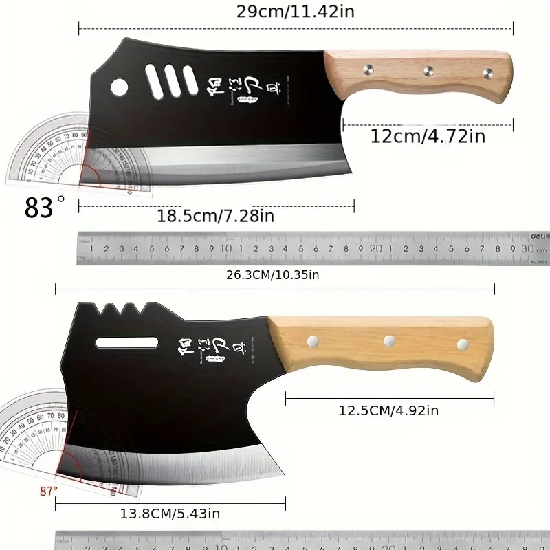 High carbon steel manual forging knife, household slicing and meat cutting knife, chef specific axe bone chopping knife