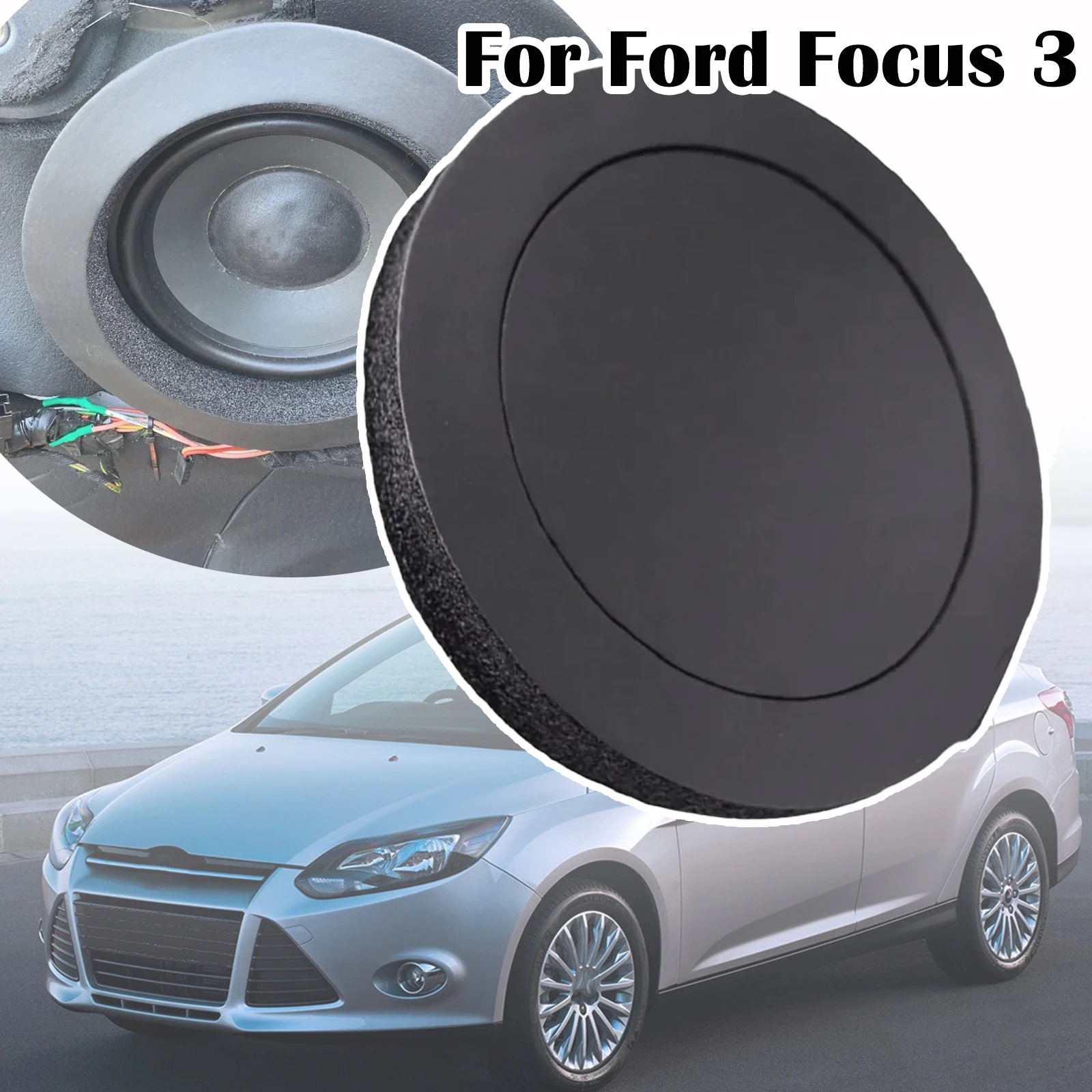 

For Ford Focus 3 Kuga 2 Mondeo 4 Explorer 5 Fusion Enhancer Kit 6.5” Speaker Ring Bass Sound Insulation Cotton Self Adhesive