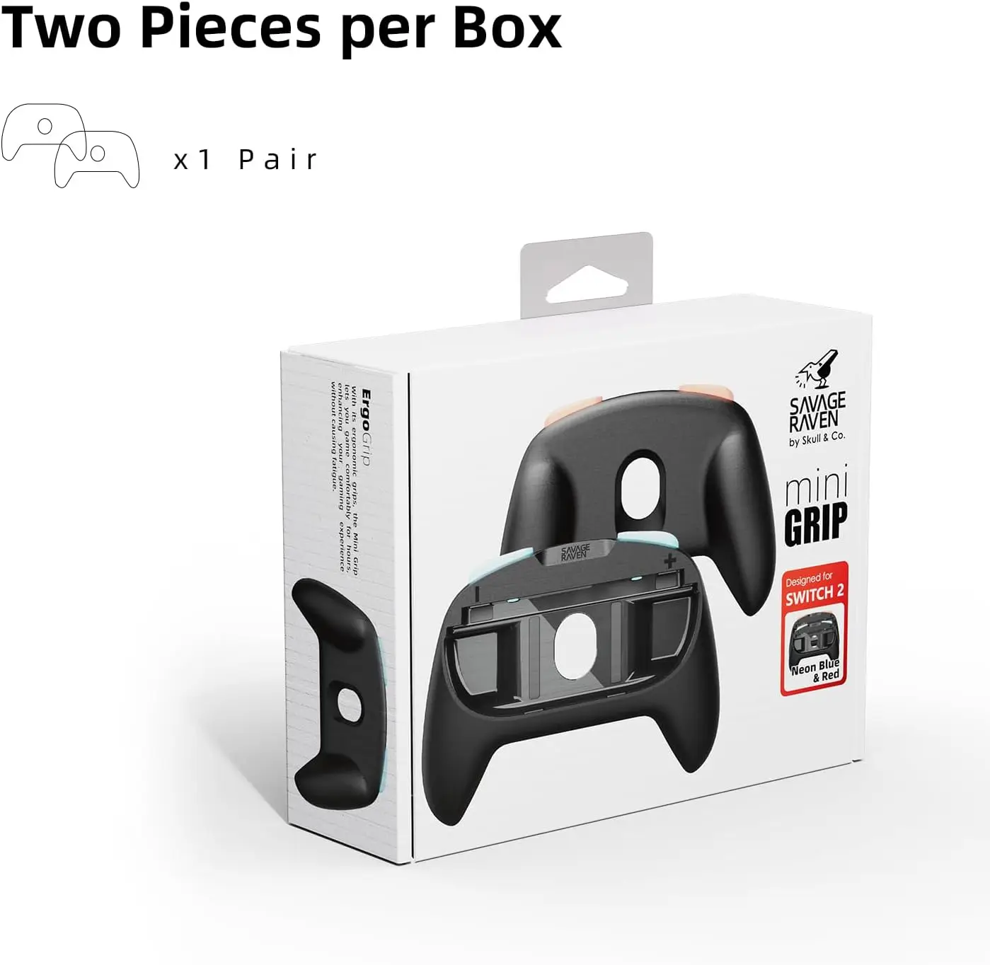 MiniGrip: Joy-Con Grip for Nintendo Switch 2 (2025) 2 Pack, Wear-Resistant & Anti-Slip Switch2 Controllers Grips Handle Kit