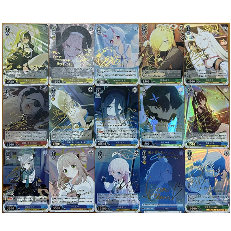 

15 шт./компл., синий архив Izayoi Sakuya Takanashi Hoshino, самодельная цветная флэш-карта, аниме, игровая коллекционная карта, подарочная игрушка 63*88 мм