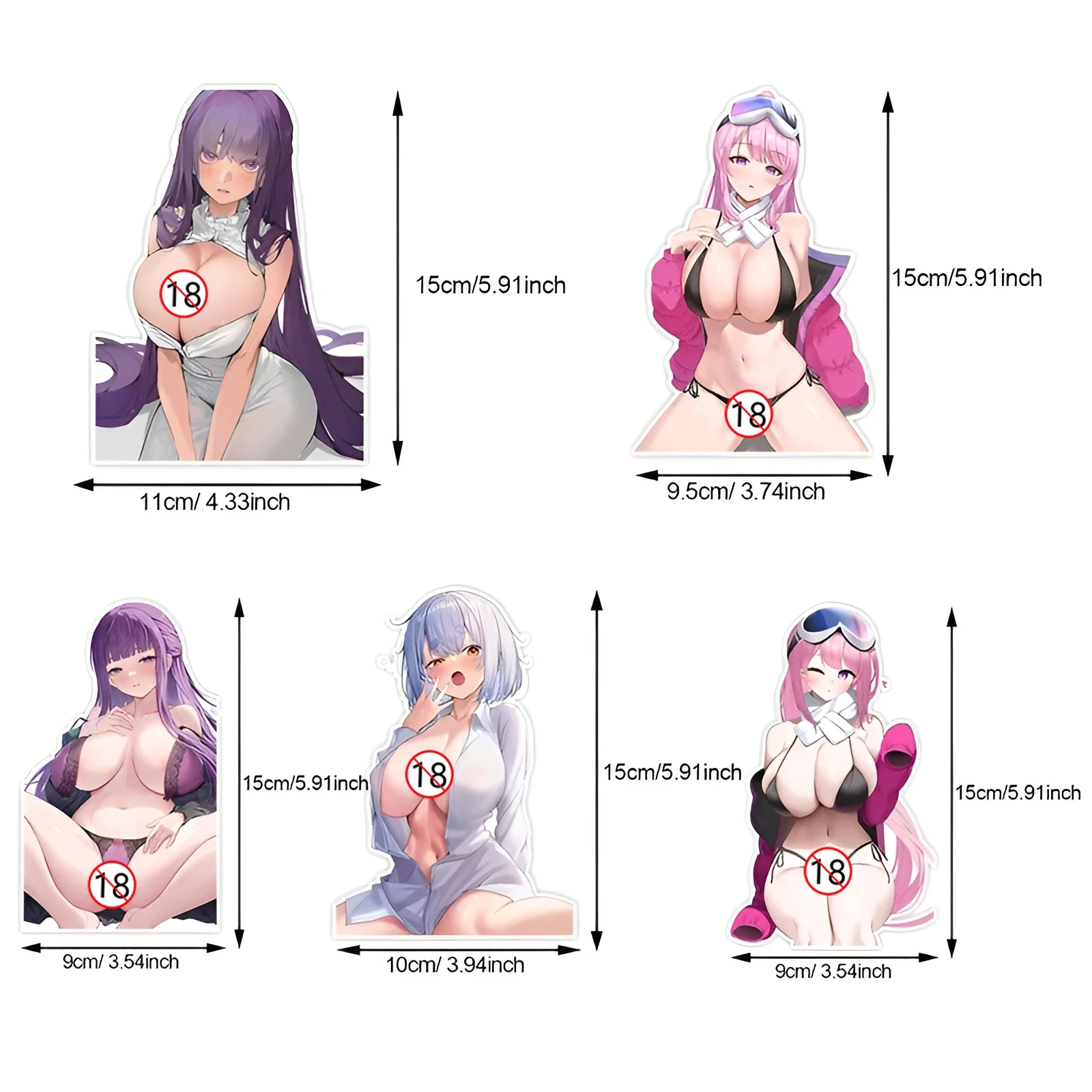 

Vinyl Stickerssexy Anime Girl Car Stickerswaterproof and Sunscreen Laptop 18 Year Old Prohibited From Purchase
