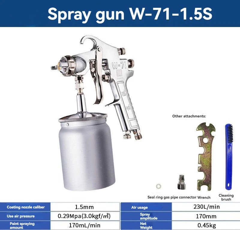 W-71/77 Automatic spray gun 170 paint spray volume for furniture/ woodwork