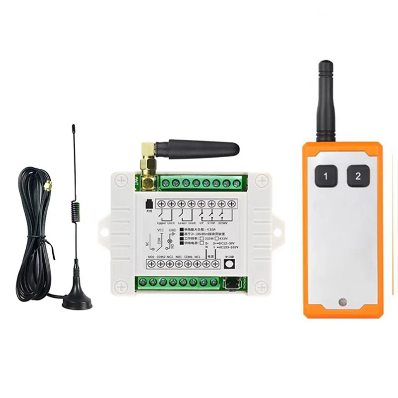 

DC 12V 24V 36V 2CH RF Wireless Remote Control Switch Radio Receiver With 2000M Long Distance Remote controller Suckers antenna