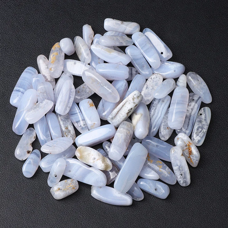 Top Drilled Natural Agates Stick Beads Pendant Quartz Stone Point Loose Beads for Jewelry Making DIY Bracelet Necklace Earrings