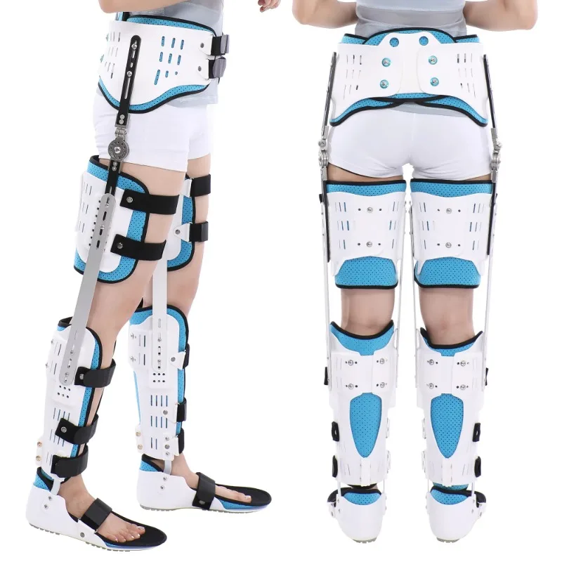 Adjustable Double Knee Ankle Foot Fixation Bracket Knee Meniscus Support Immobilizer Brace for Injury Recovery