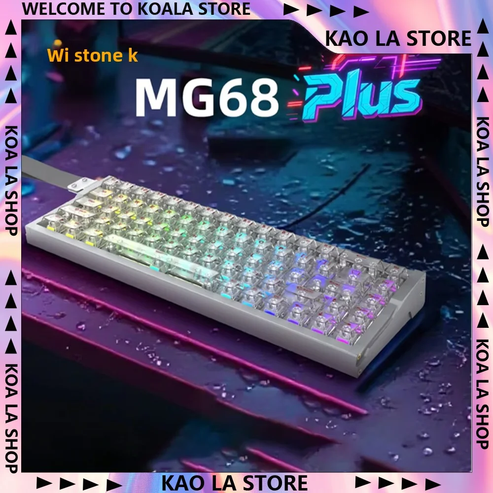 

Irok MG68 Magnetic Switch Mechanical Keyboard Aluminum RGB 8K Hot Swap Gaming Keyboard Customized PC E-Sports Accessories Gifts