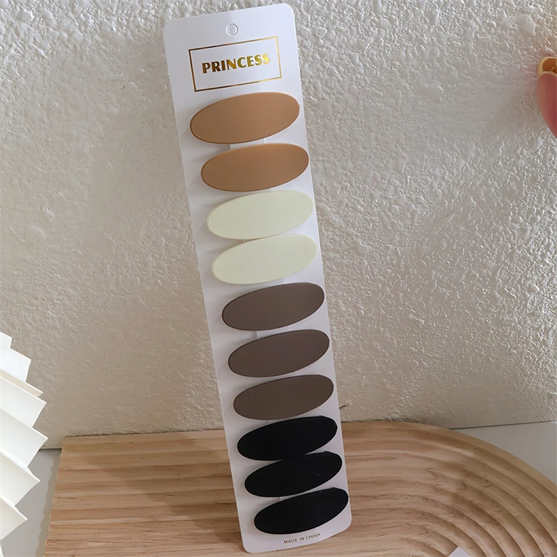 10 stücke Mode Kaffee Farbe Geometrische Waterdrop Platz Ornament Haar Clips Für Frauen Mädchen Süße Haarnadeln Kinder Haar Zubehör – Detail 11