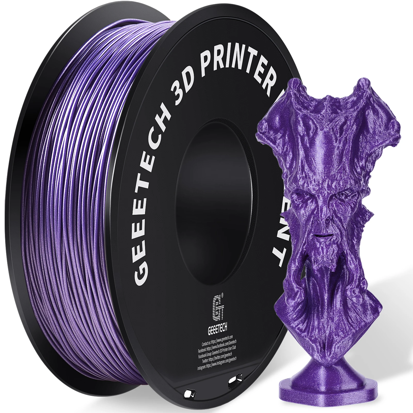 GEEETECH Zijde PLA 3D-filamentdraad 1 kg 1,75 mm spoeldraad 3D-printermateriaal 3D-printvullingen, snelle levering Vacuümpakket
