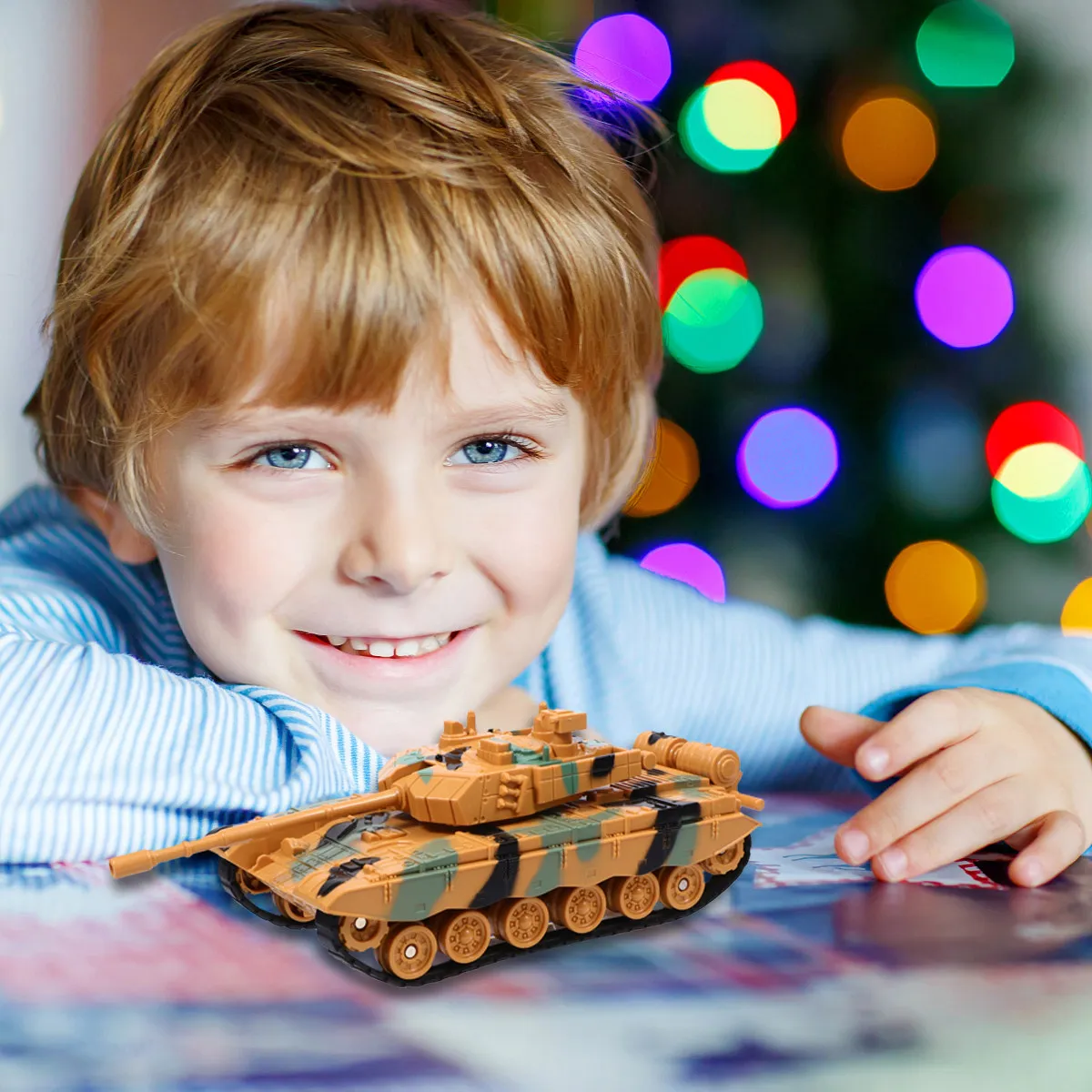 

Kids Military Simulation Camouflage Yellow Tank Play Collection Decoration Educational Fun Gift Tank Toy Military Toy
