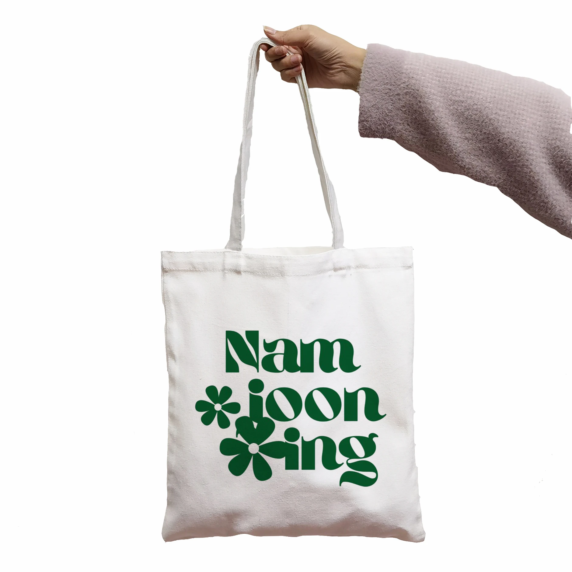 Bag Namjooning Harajuku Kawaii Print Women Shopper Bag Shopper White Women Fashion shopper shoulder bags Tote bag,Drop Ship