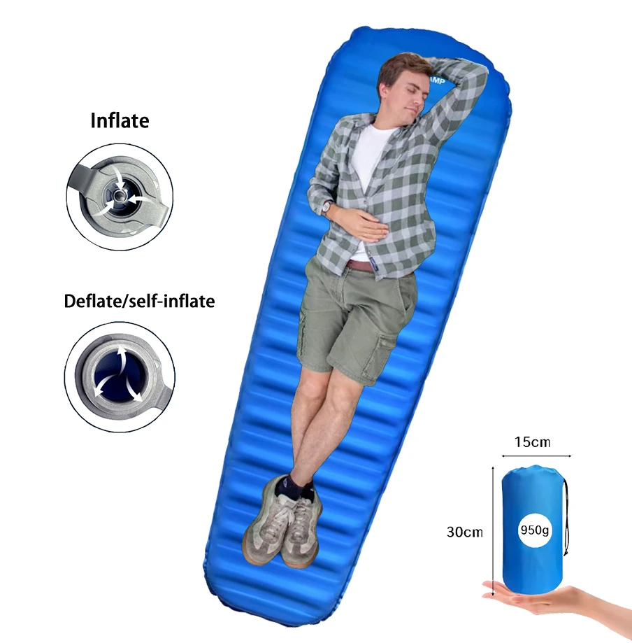 Camping Inflatable Mattress Mummy Shape Self-Inflating Camping Mat  Comfort TPU Sleeping Pad for Camping