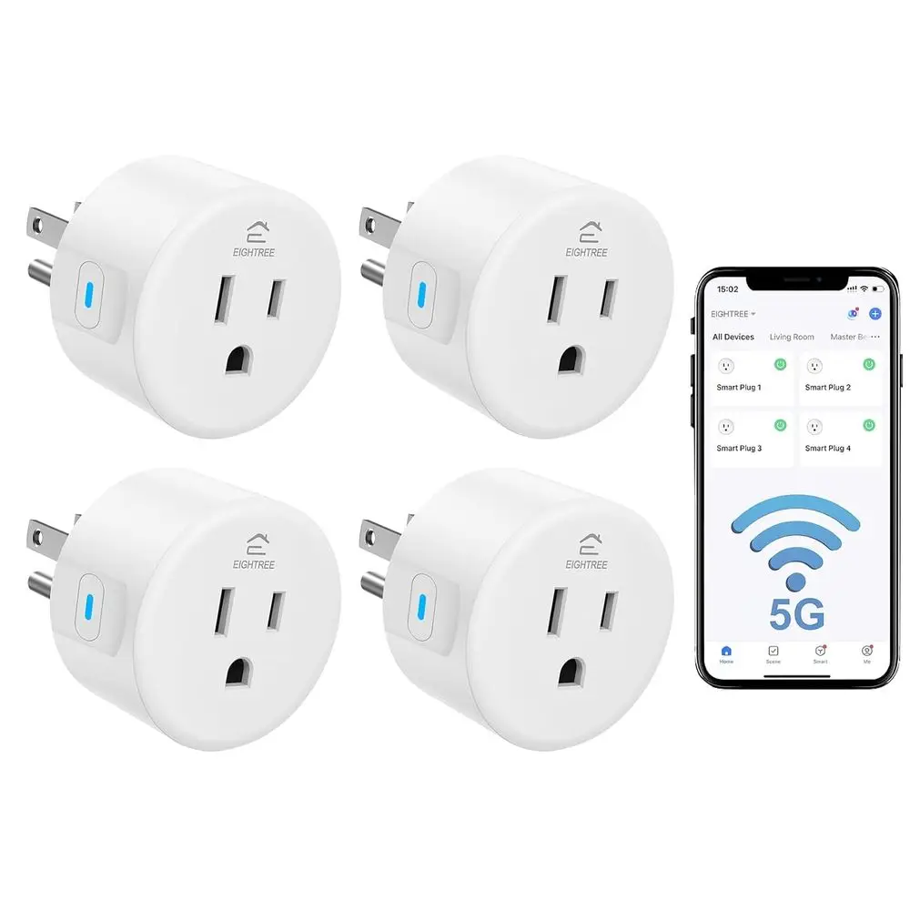 

Smart Plug 5GHz & 2.4GHz, Smart Outlet Wii Socket with APP Remote Control, Compatible with Alexa & Home, 4 Packs