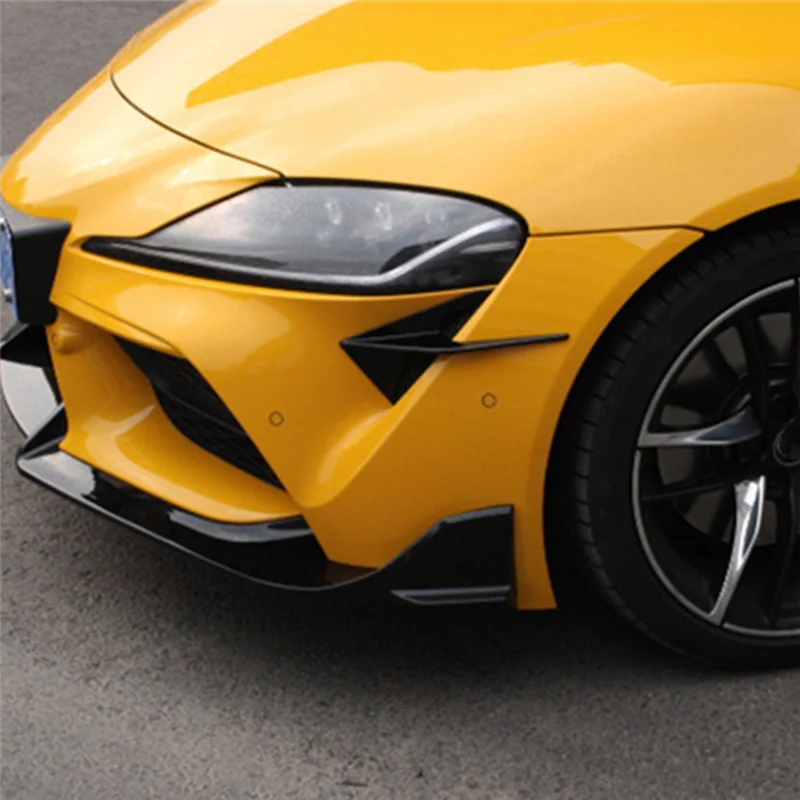 

Unique Front Bumper Side Spoiler Trim Sticker For Toyota Supra A90 A91 2019-2025 Front Side Air Vent Cover Trim Accessories