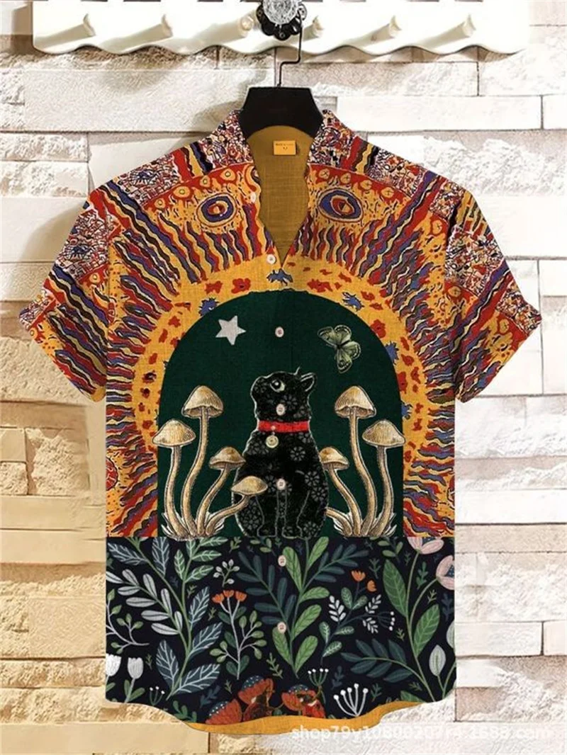 

The black cat in mythology, who enters and exits all things, is a daily street art hot seller in 2024. 3D printed casual Hawaiia