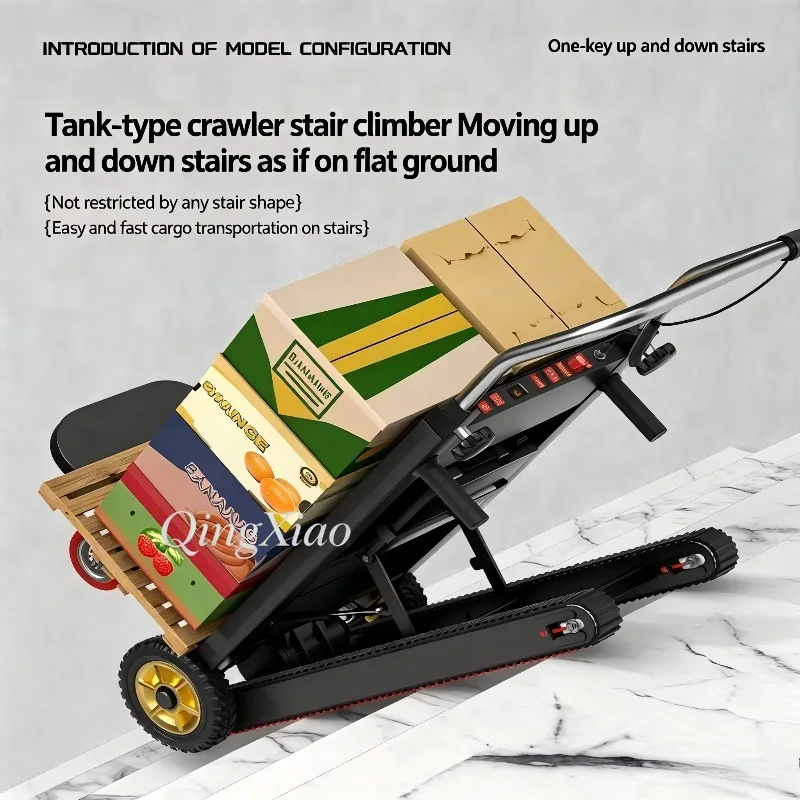 Track Type Foldable Silent Stair Climber Cargo Trolley Portable Goods Transport Vehicle Moving All Kinds Of Goods Up Down Stairs