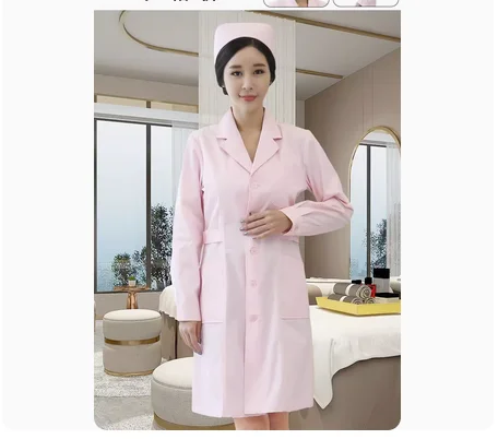 Nurse uniform women's long sleeve thick drugstore work clothes three piece set