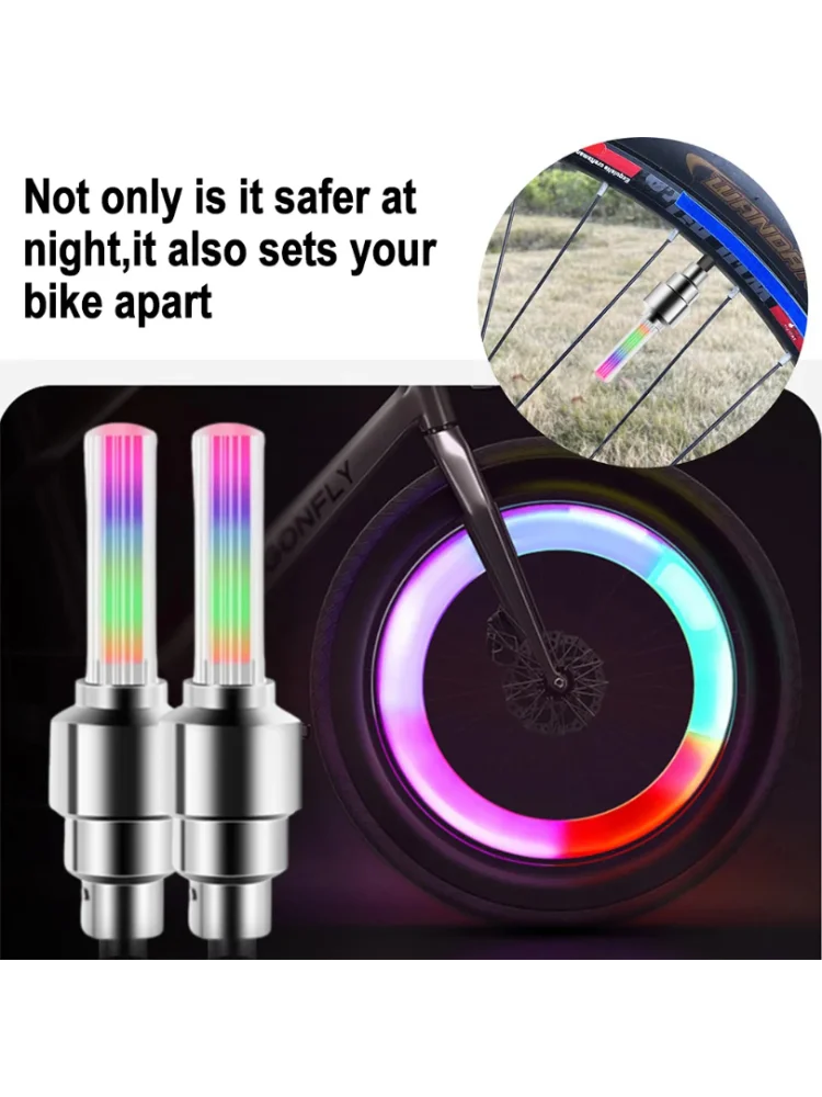 AliExpress LED Bicycle Valve Light, Neon Bicycle Spoke Light, Bicycle Tire Valve Light, Night Riding Warning Light Bicycle Accessories
