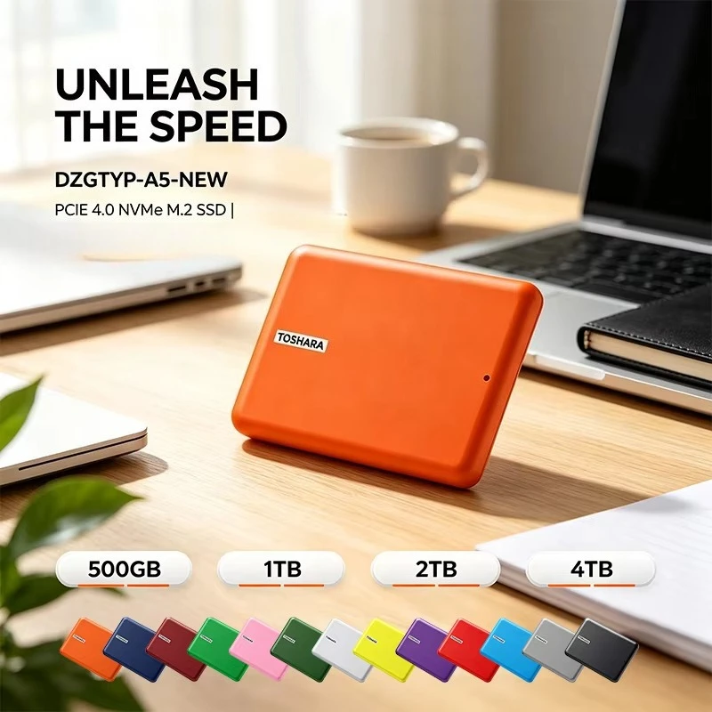 Original A5 Orange/Wind Red/Pink Portable External HDD USB3.0 High Speed Storage Hard Drive for Laptop Windows File Data Backup