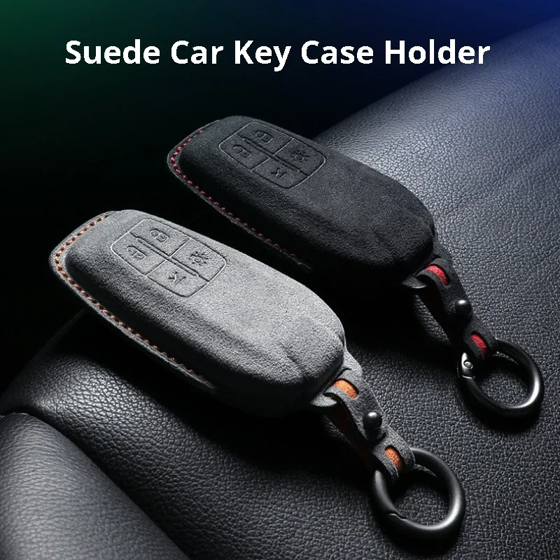 Suede Car Key Case Holder Fit For Portofino 812 Roma F8 Remote Key Fob Cover 3D Key Case Shell Auto Keychian Accessories