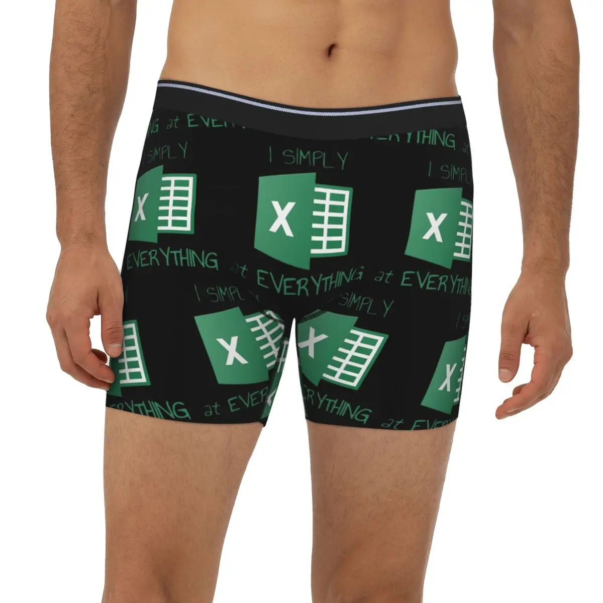 I Simply Excel At Everything سراويل داخلية طويلة للرجال سراويل داخلية مريحة لهدية صديقها للرجال