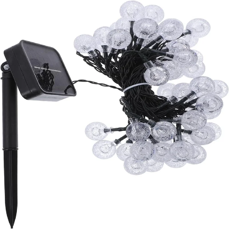 

Solar String Lights 50LEDs for Outside Crystal Globe with 8 Modes Waterproof for Garden Tree Patio Party Christmas Decorations