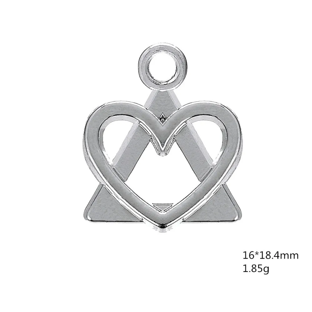 My Shape 10pcs Alcoholics Anonymous AA Recovery Symbol Pendant For Necklaces Earrings Heart Triangle Jewelry DIY Accessories