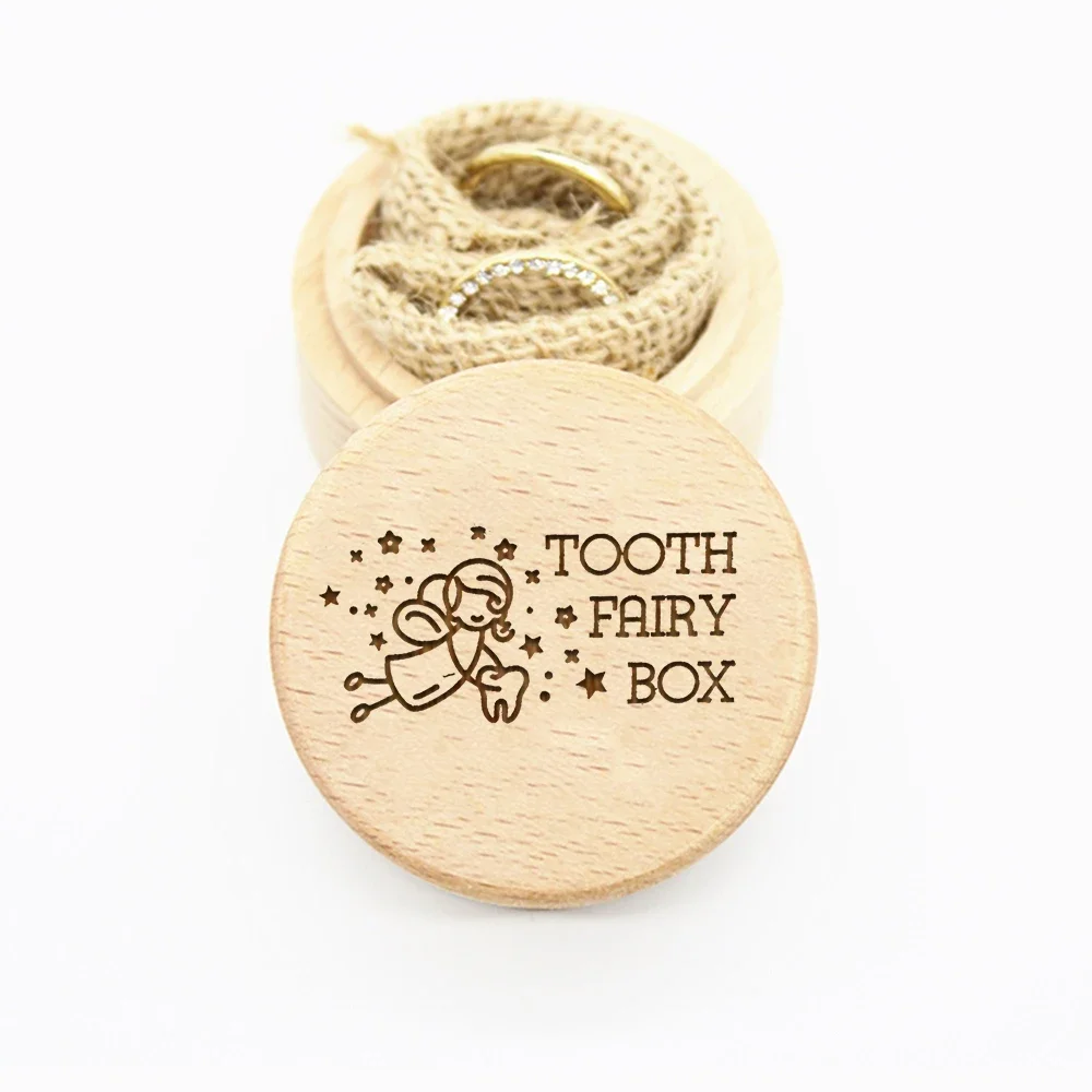 Personalised Engraved Baby Girls Tooth Box Keepsake Box for All Baby Teeth Tooth Holder Custom Wooden Tooth Fairy Box Girls Gift