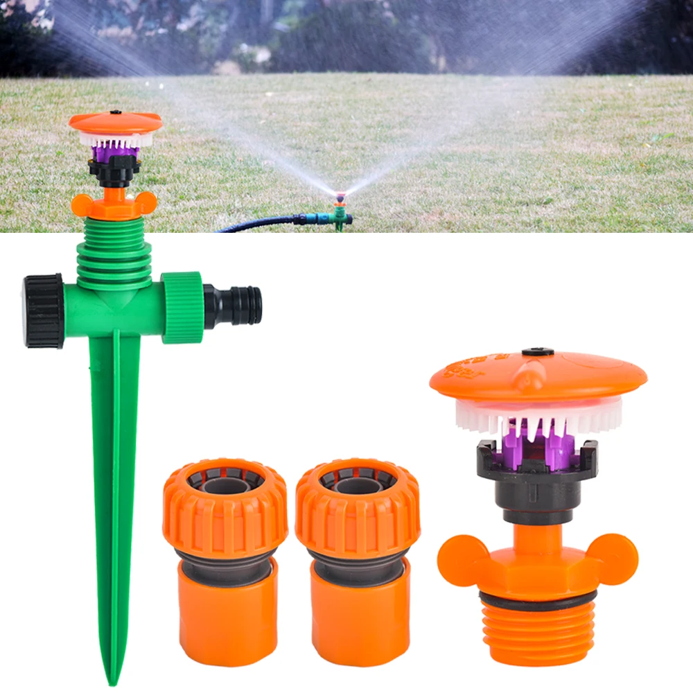 360-Degree Rotating Garden Sprinkler with Support - 1/2